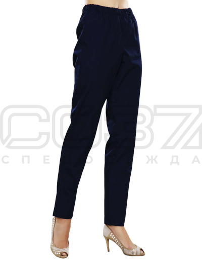 Брюки медицинские женские ИМ301 цв.тёмно-синий тк.тиси