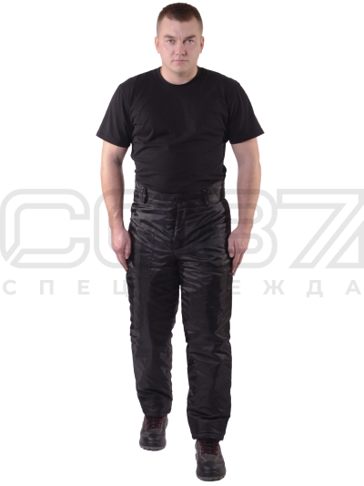 Брюки рабочие зимние Арматур цв.чёрный тк.оксфорд (1)