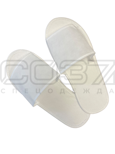 Тапочки одноразовые с открытым мысом (пенка 5мм, подошва 5мм) мат.спанбонд