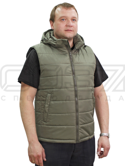 Жилет утеплённый с капюшоном Picker цв.олива тк.дюспо 1