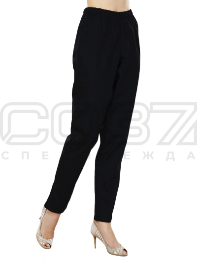 Брюки медицинские женские ИМ301 цв. чёрный-1